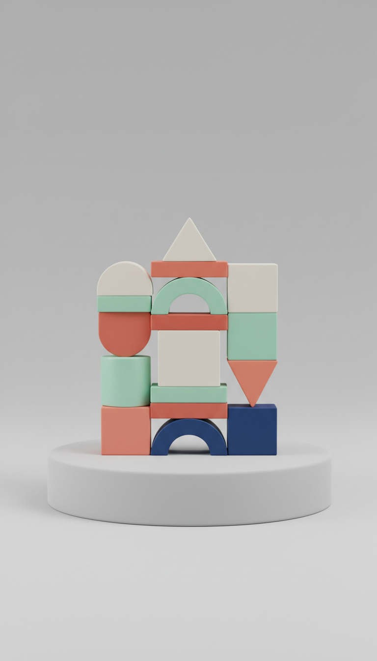Modular Stacking Blocks Set – Soft Touch Finish