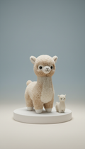 Plush Alpaca Toy with Organic Wool