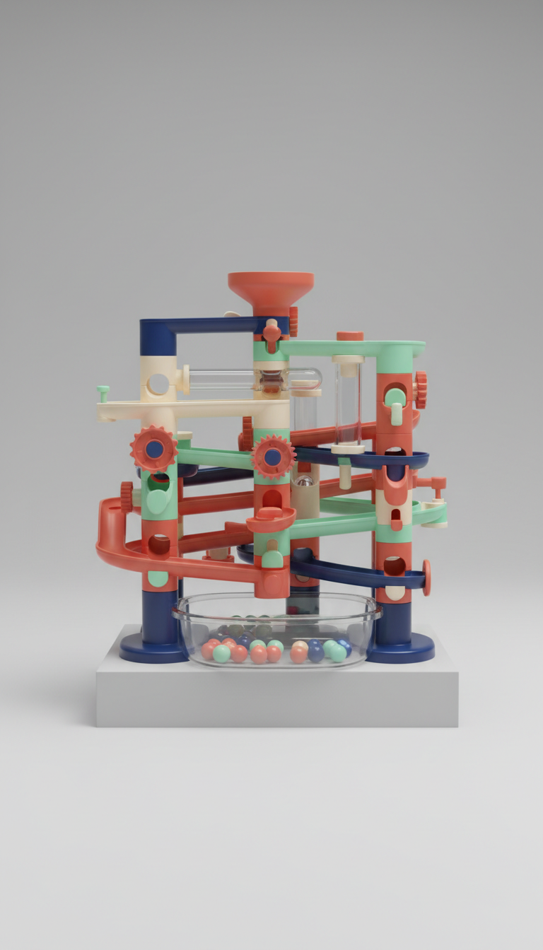 Interactive Marble Run Kit – Snap-Fit Tracks